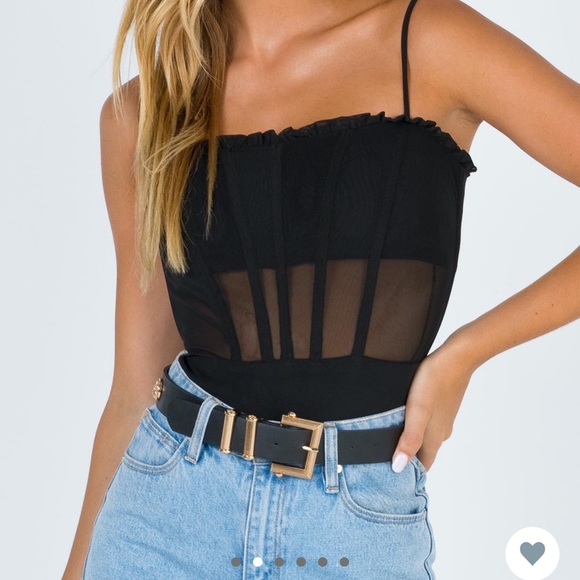 Princess Polly Black Cartia Bodysuit - Picture 5 of 6